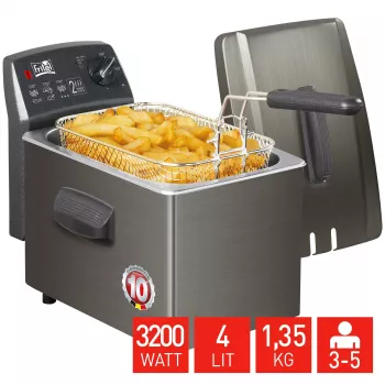 Fritadeira FRITEL Turbo SF 4 litros aço inoxidável