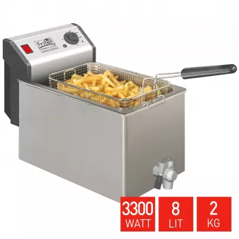 Fritadeira FRITEL TURBO SF 8 litros 3,3 kW aço inoxidável