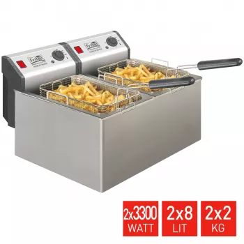 Fritadeira profissional FRITEL 16 litros 6,6 kW aço inoxidável