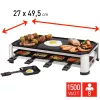 Grelhador de raclette FRITEL RG 2170 aço inoxidável cromado/preto 1200 W 8 pessoas