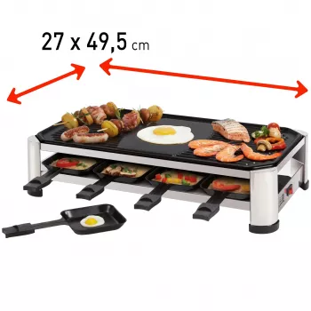 Grelhador de raclette FRITEL RG 2170 aço inoxidável cromado/preto 1200 W 8 pessoas