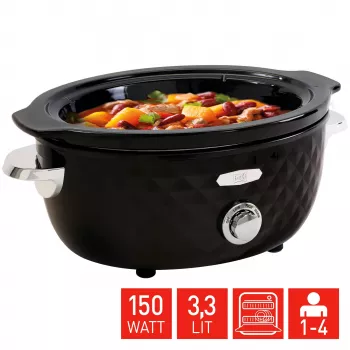 Panela de cozedura lenta FRITEL Family 3,3L 150W preto/cromado