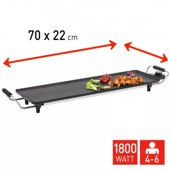 Grelhador elétrico teppanyaki Fritel TY 1689 1800 W superfície de cozedura em alumínio fundido