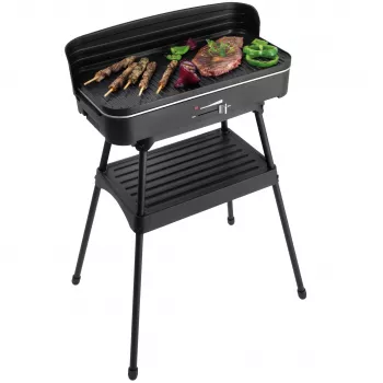 Grelhador elétrico FRITEL Starter BBQ 2246 com suporte, 2200 W, preto