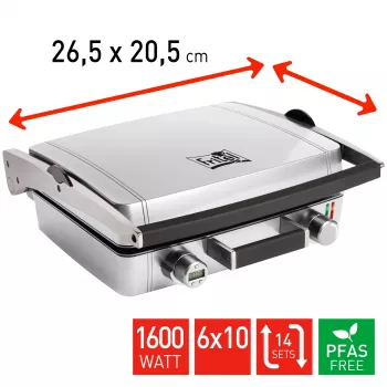 Máquina de waffles Fritel CW 3647 2 1600 W cinzento, prateado