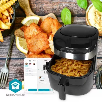 Nedis SmartLife KAAF180BKW fritadeira de ar quente 7.2 L, preto
