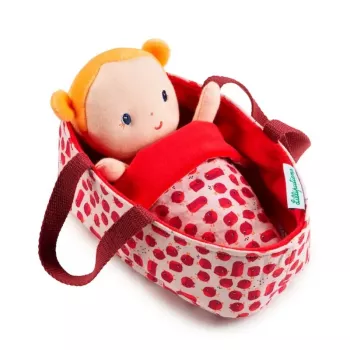 Lilliputiens Conjunto de bonecas de bebé Aghate com cesto, roupa e manta