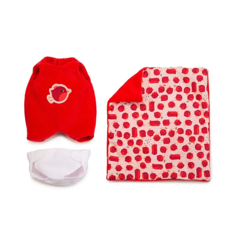 Lilliputiens Conjunto de bonecas de bebé Aghate com cesto, roupa e manta