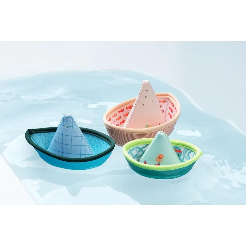 Conjunto de brinquedo de banho Lilliputiens Jungle 3 Barcos
