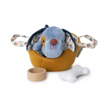Conjunto de peluche de atividades Lilliputiens Jules o Cão com cesto e acessórios, 12m+