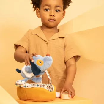 Conjunto de peluche de atividades Lilliputiens Jules o Cão com cesto e acessórios, 12m+
