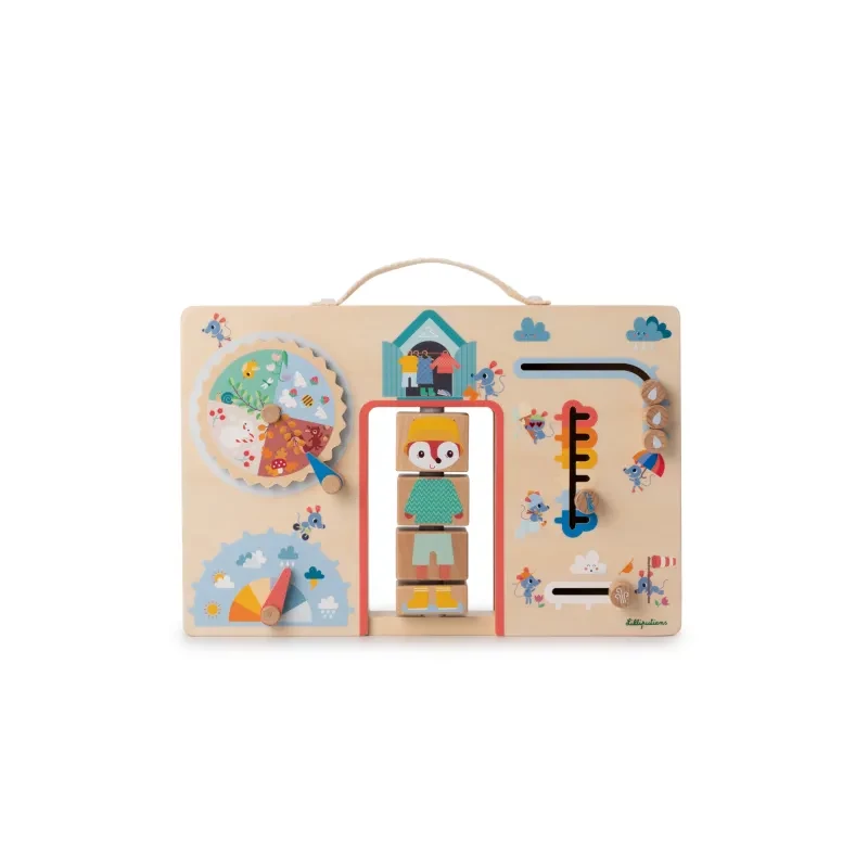 Quadro de atividades de vestir para todo o tempo Lilliputiens Alice a Raposa 83556