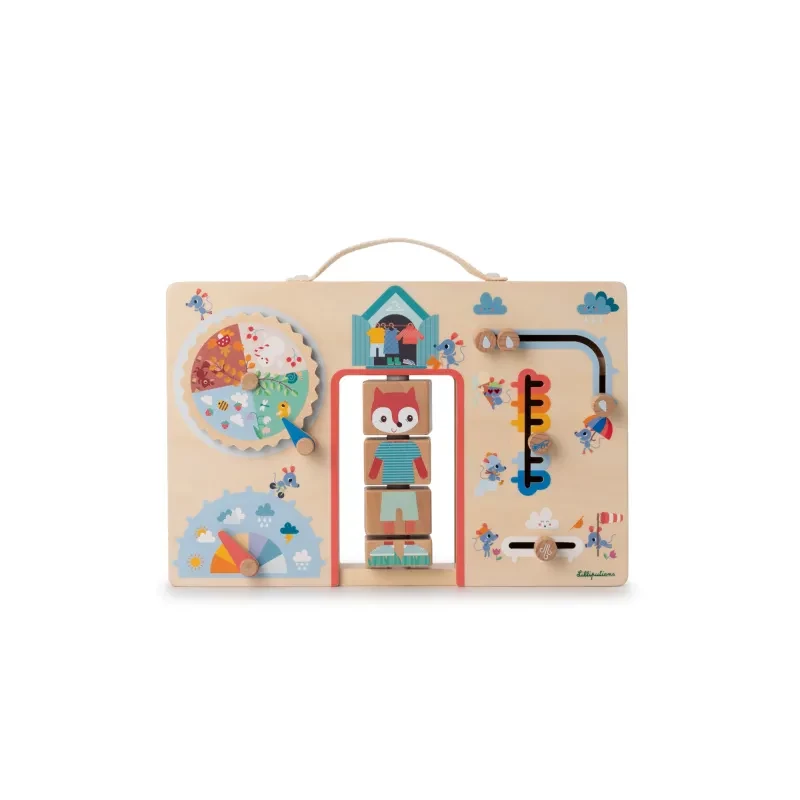 Quadro de atividades de vestir para todo o tempo Lilliputiens Alice a Raposa 83556