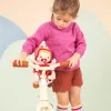 Lilliputiens boneca Lena em cadeirinha de bicicleta com fralda de peluche e capacete 18m+