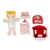 Lilliputiens boneca Lena em cadeirinha de bicicleta com fralda de peluche e capacete 18m+