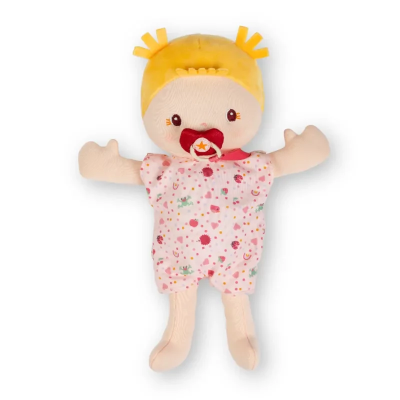 Lilliputiens boneca Lena em cadeirinha de bicicleta com fralda de peluche e capacete 18m+