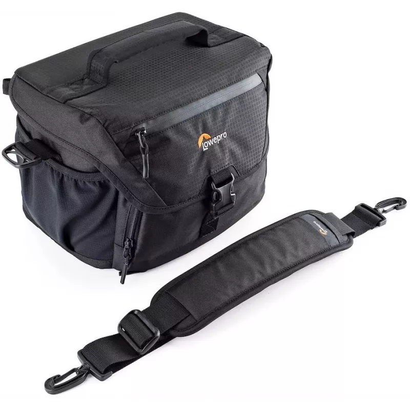 Mala de ombro Lowepro Nova 180 AW II para câmara DSLR/sem espelho com objetiva, preta