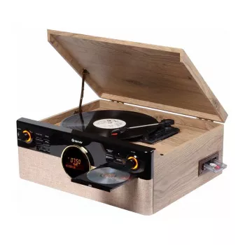 Denver MRD-180 Centro de música retro em madeira DAB+/FM CD cassete Bluetooth