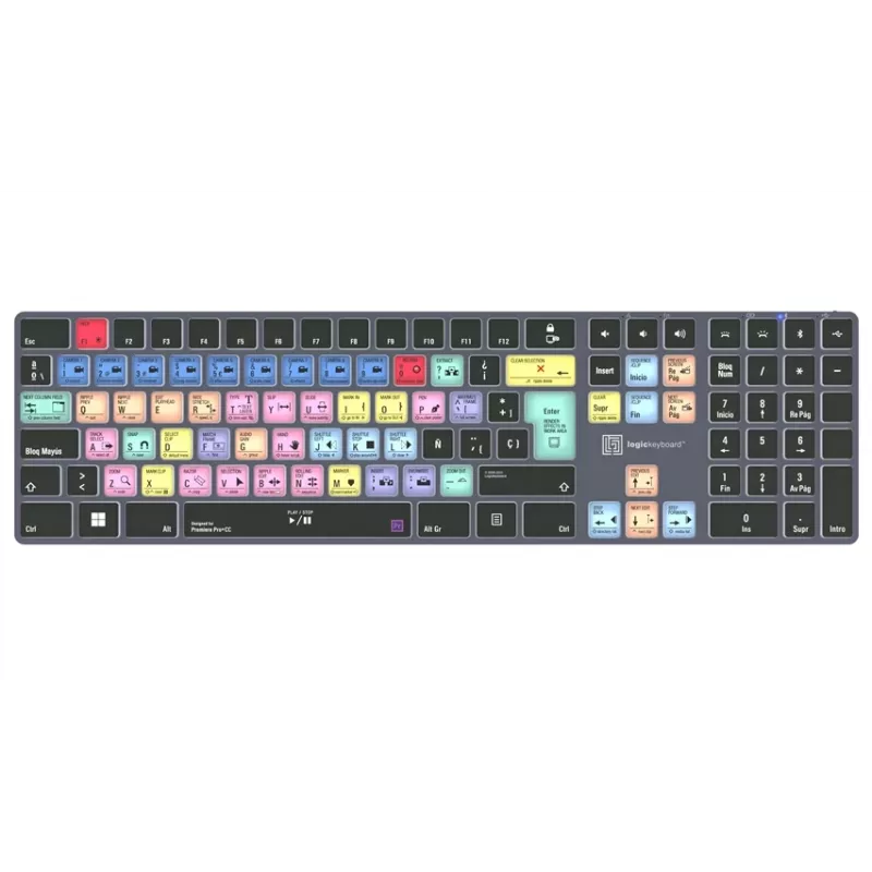 Teclado Logickeyboard Adobe Premiere Pro CC Titan SP Mac (LKB-PPROCC-TM-SP)