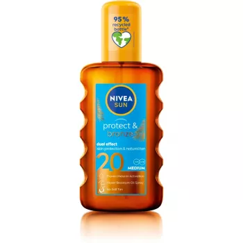 Óleo em spray ativador de bronzeado NIVEA Sun Protect & Bronze SPF 20 200 ml