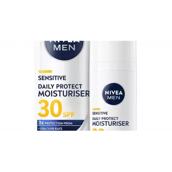 Creme hidratante facial NIVEA Men Sensitive Daily Protect SPF30 50ml