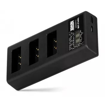 Carregador de bateria de três canais Newell CD-USB-C para Canon LP-E17