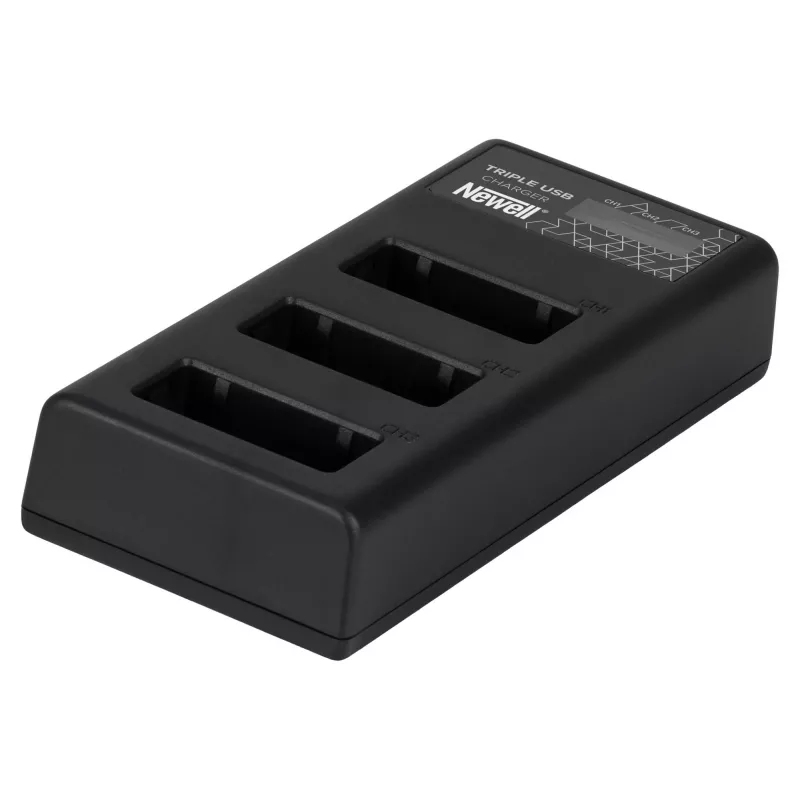 Carregador de bateria de três canais Newell CD-USB-C para Canon LP-E17