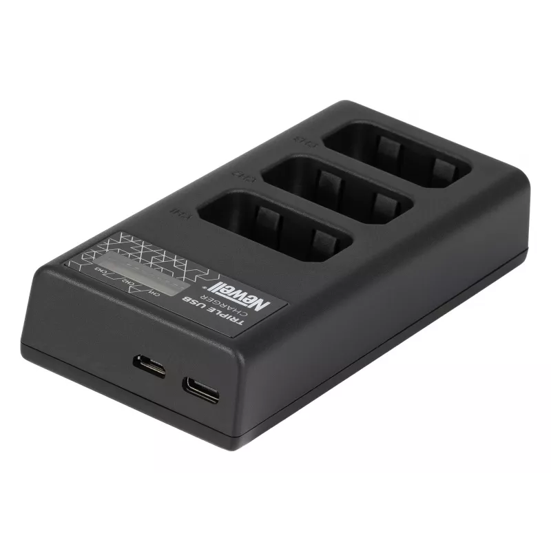 Carregador de bateria de três canais Newell CD-USB-C para Sony NP-FW50