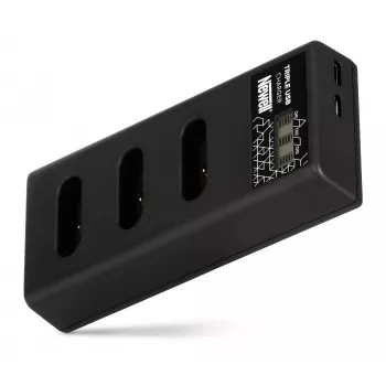 Carregador de bateria de três canais Newell CD-USB-C para baterias Sony NP-BX1