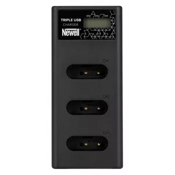 Carregador de bateria de três canais Newell CD-USB-C para baterias Sony NP-BX1