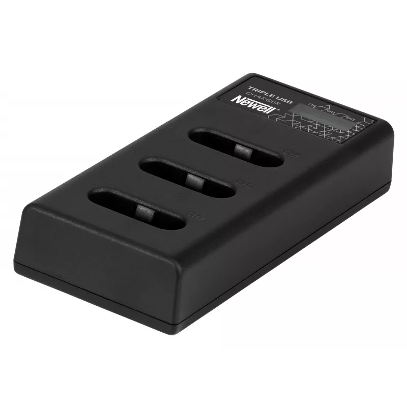 Carregador de bateria de três canais Newell CD-USB-C para baterias Sony NP-BX1