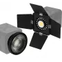 Kit de portas de celeiro e lente de focagem Mini Bowens Newell para lâmpada Tara LED