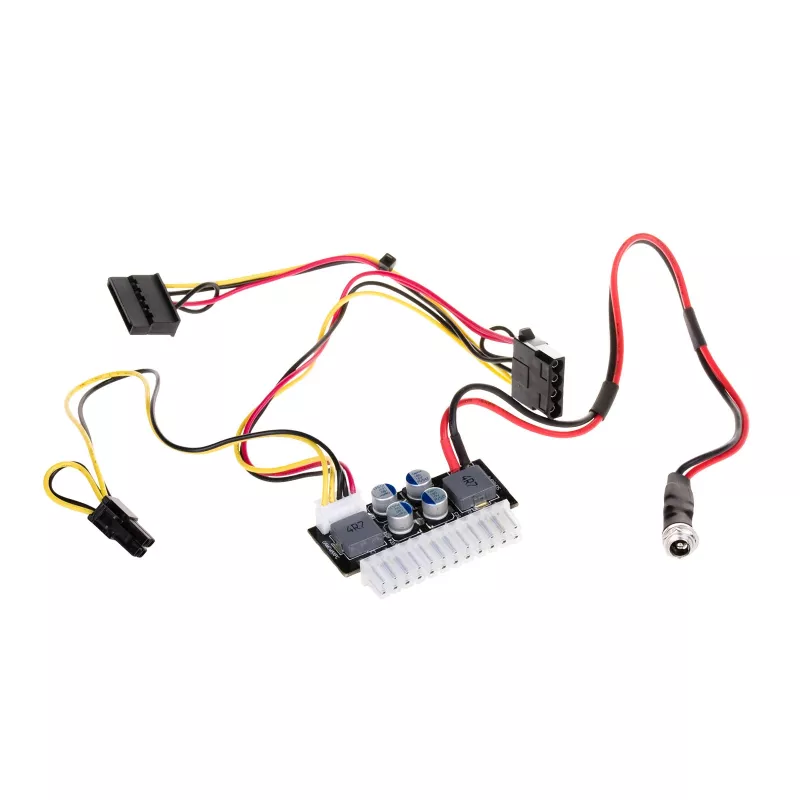 Akyga AK-CA-38 adaptador de alimentação PICO-PSU DC/ATX, 120 W, entrada DC 12 V, ATX 24 pinos, P4, SATA, Molex