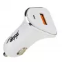 Akyga AK-CH-07 carregador de automóvel 12/24V 18W USB-A Quick Charge 3.0 5-12V / 1.5-3A branco
