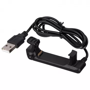 Cabo de carregamento USB Akyga AK-SW-19 com clipe para Garmin Forerunner 220, 1 m, preto