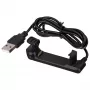 Cabo de carregamento USB Akyga AK-SW-19 com clipe para Garmin Forerunner 220, 1 m, preto