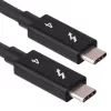 Cabo Akyga AK-USB-33 USB-C para USB-C Thunderbolt, 40 Gbit/s, 100 W, 0,5 m, preto