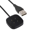 Cabo de carregamento USB magnético Akyga AK-SW-27 para Fitbit Versa 3 / Sense, 1 m, preto