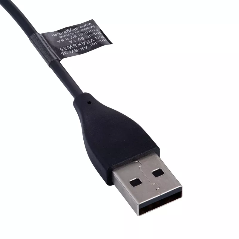 Cabo de carregamento Akyga AK-SW-35 para Fitbit Alta HR, USB-A, 1 m, preto