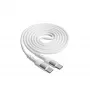 Cabo Akyga AK-USB-40 USB-C para USB-C, USB 2.0, 60 W, 1 m, branco