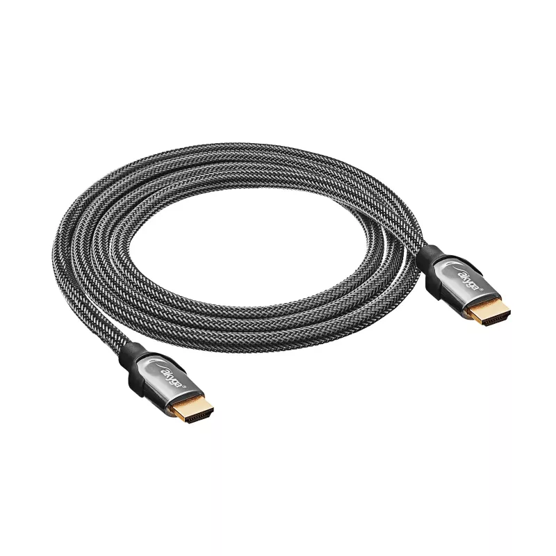 Cabo HDMI 2.1 Akyga AK-HD-15S, blindado, cobre, entrançado, 48 Gbit/s, 8K@60Hz / 4K@120Hz, 1,5 m