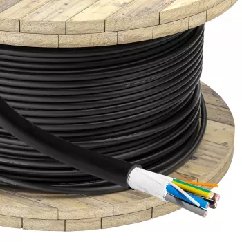 Cabo de carregamento EV Akyga AK-SC-E12 5 x 6 mm² + 2 x 0,75 mm², trifásico, 32 A, 450/750 V, ao metro