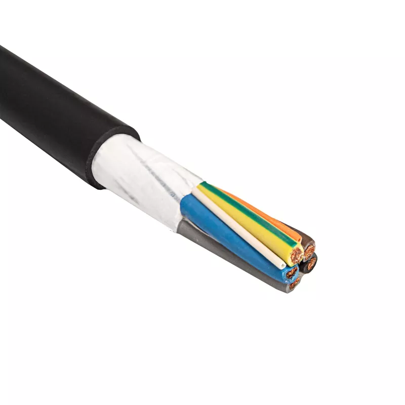 Cabo de carregamento EV Akyga AK-SC-E12 5 x 6 mm² + 2 x 0,75 mm², trifásico, 32 A, 450/750 V, ao metro