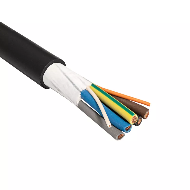 Cabo de carregamento EV Akyga AK-SC-E12 5 x 6 mm² + 2 x 0,75 mm², trifásico, 32 A, 450/750 V, ao metro