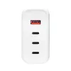 Carregador USB GaN Akyga AK-CH-24 140 W, 3 x USB-C PD + USB-A, branco