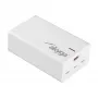 Carregador USB de mesa GaN Akyga AK-CH-25 140 W, 3 x USB-C PD + USB-A, branco