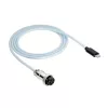 Cabo espiral Aviator Akyga AK-USB-49 USB-C para USB-C com ficha GX16, USB 2.0, 3 m, branco