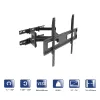 Suporte de parede para TV articulado Akyga AK-MB-10, 37-70 polegadas, 50 kg, VESA 600x400, rotação ±45°, inclinação ±20°, preto