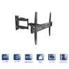 Suporte de parede para TV articulado Akyga AK-MB-11, 37-75 polegadas, 40 kg, VESA 600x400, rotação ±90°, preto