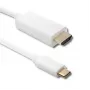 Qoltec Cabo Adaptador USB 3.1 Type-C Macho para HDMI Type A Macho, 4K, Alternate Mode, 1m, Preto